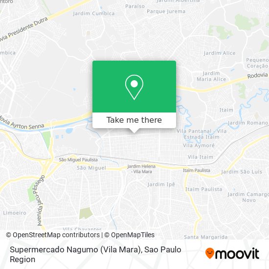 Mapa Supermercado Nagumo (Vila Mara)