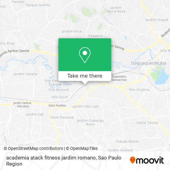 Mapa academia atack fitness jardim romano