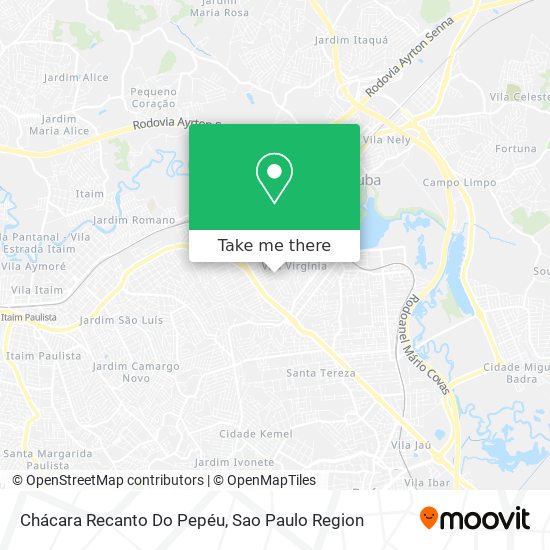 Chácara Recanto Do Pepéu map