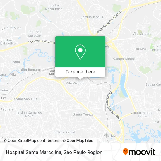 Hospital Santa Marcelina map