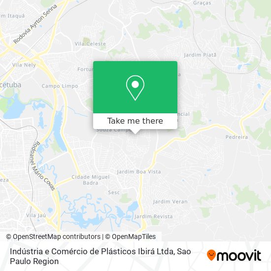 Mapa Indústria e Comércio de Plásticos Ibirá Ltda