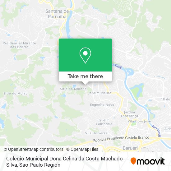 Mapa Colégio Municipal Dona Celina da Costa Machado Silva