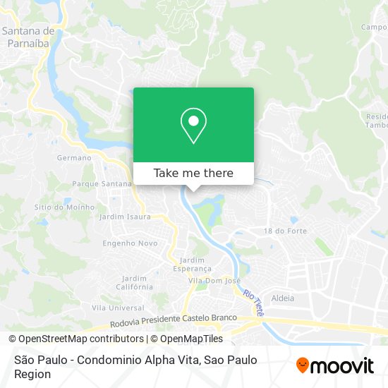 São Paulo - Condominio Alpha Vita map