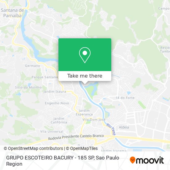 GRUPO ESCOTEIRO BACURY - 185 SP map