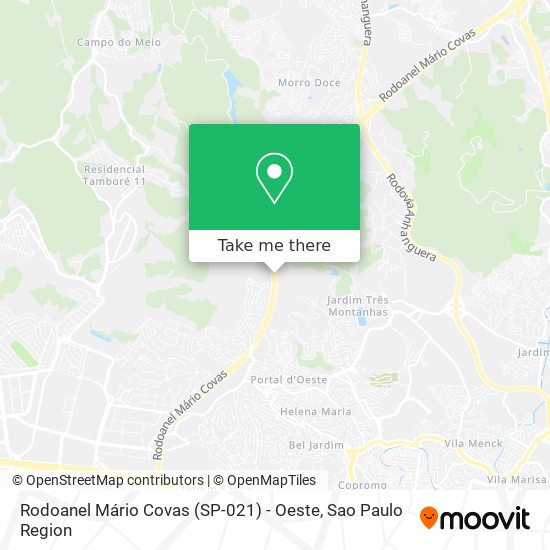 Rodoanel Mário Covas (SP-021) - Oeste map