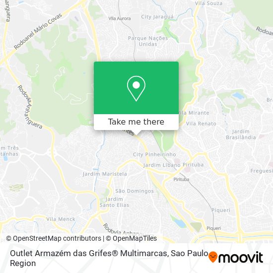 Outlet Armazém das Grifes® Multimarcas map