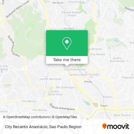 City Recanto Anastácio map