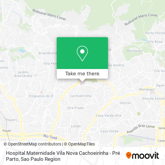 Hospital Maternidade Vila Nova Cachoeirinha - Pré Parto map