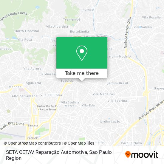 SETA CETAV Reparação Automotiva map