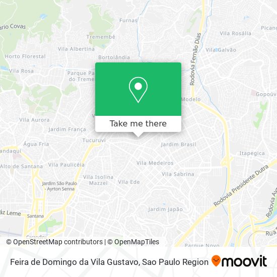 Feira de Domingo da Vila Gustavo map