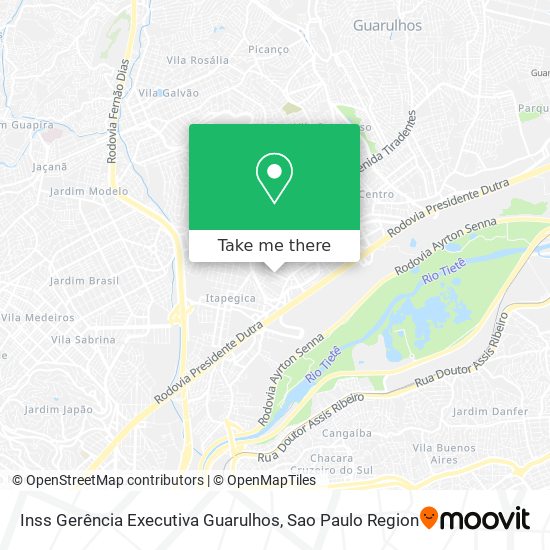 Inss Gerência Executiva Guarulhos map