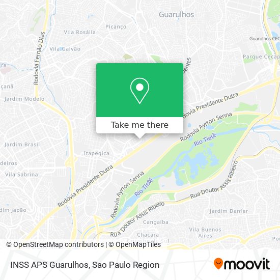 Mapa INSS APS Guarulhos