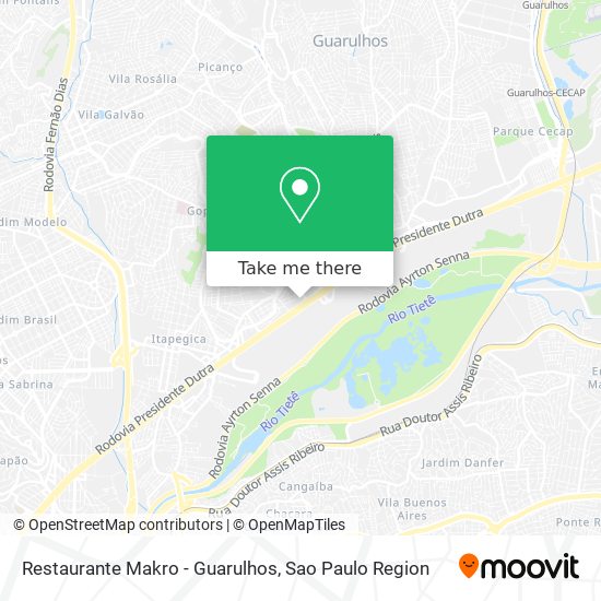 Mapa Restaurante Makro - Guarulhos