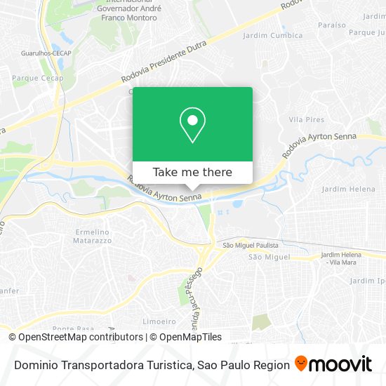 Dominio Transportadora Turistica map