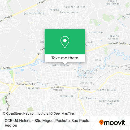 Mapa CCB-Jd.Helena - São Miguel Paulista