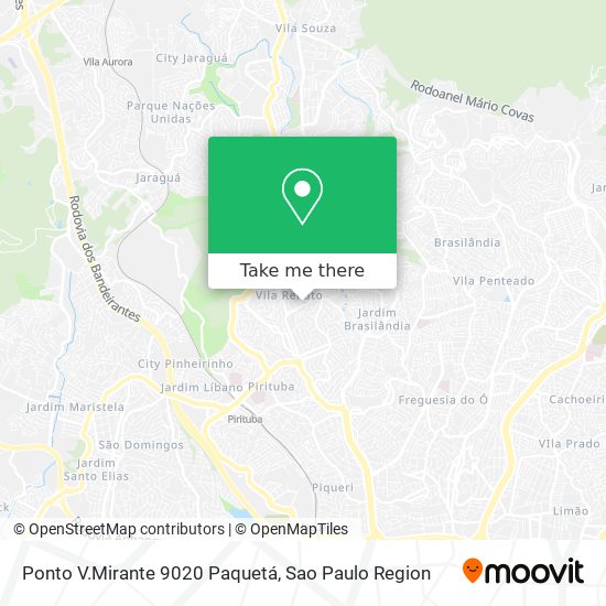 Ponto V.Mirante 9020 Paquetá map