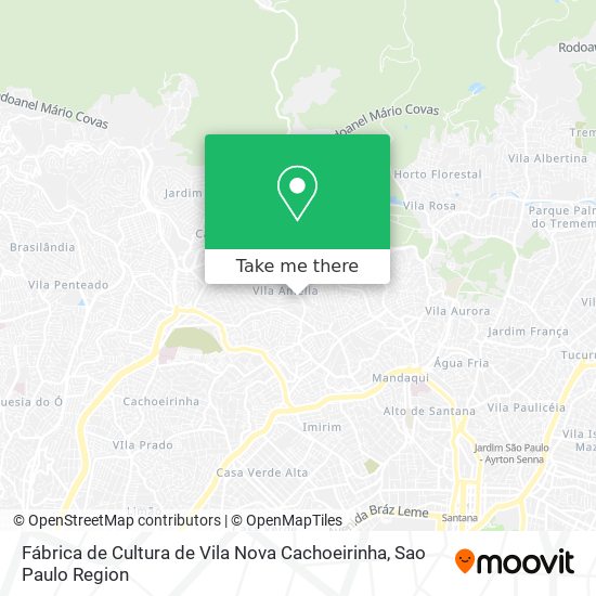 Mapa Fábrica de Cultura de Vila Nova Cachoeirinha