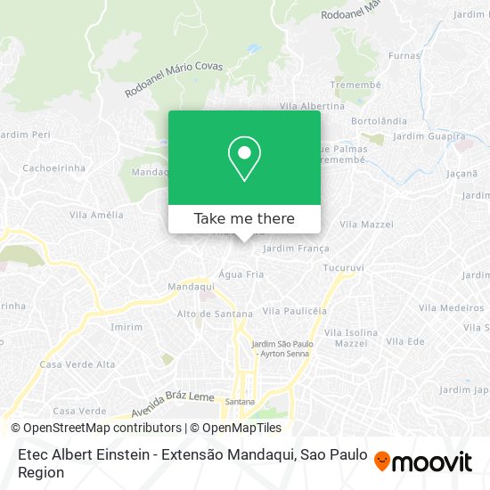 Mapa Etec Albert Einstein - Extensão Mandaqui