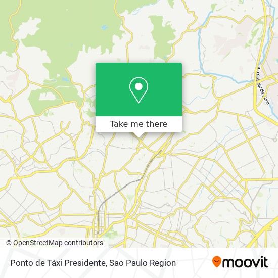 Ponto de Táxi Presidente map