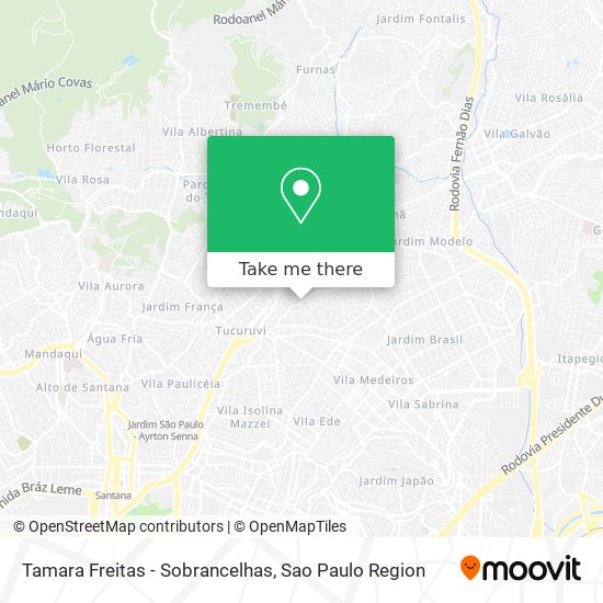 Mapa Tamara Freitas - Sobrancelhas