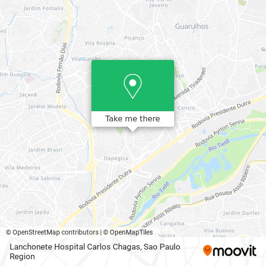 Lanchonete Hospital Carlos Chagas map