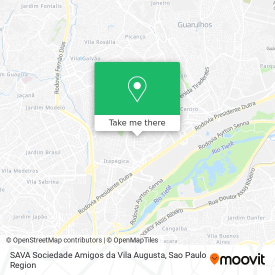 SAVA Sociedade Amigos da Vila Augusta map