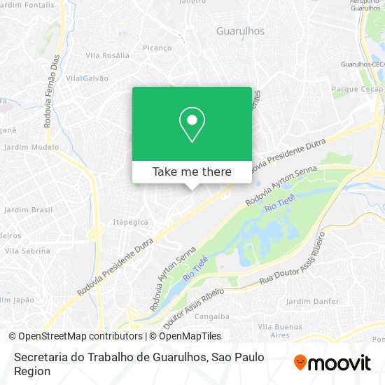 Secretaria do Trabalho de Guarulhos map