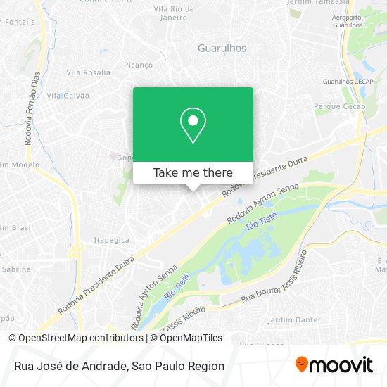 Rua José de Andrade map