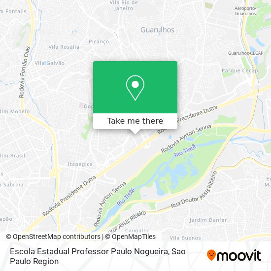 Mapa Escola Estadual Professor Paulo Nogueira