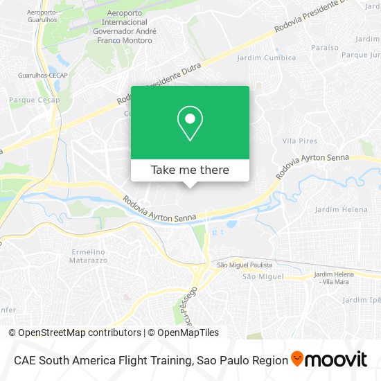 CAE South America Flight Training map