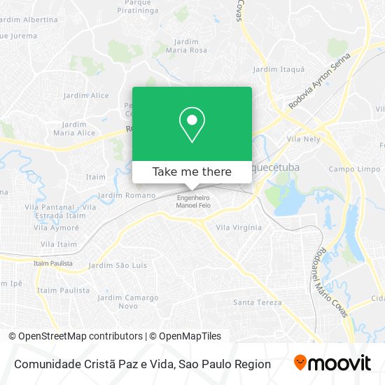 Comunidade Cristã Paz e Vida map