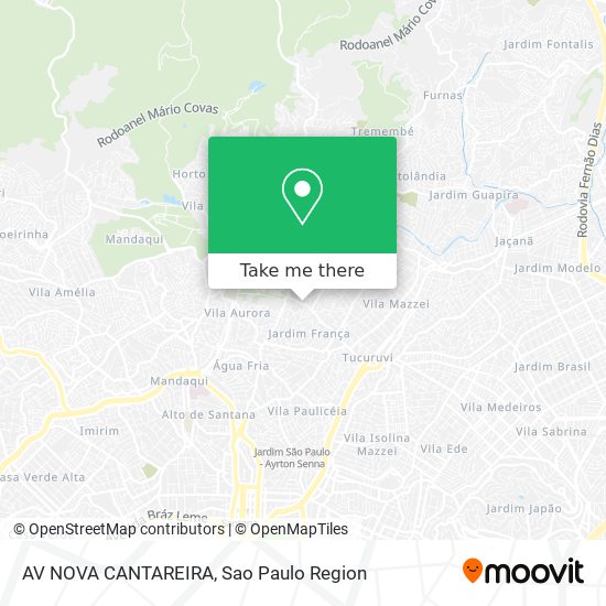 AV NOVA CANTAREIRA map