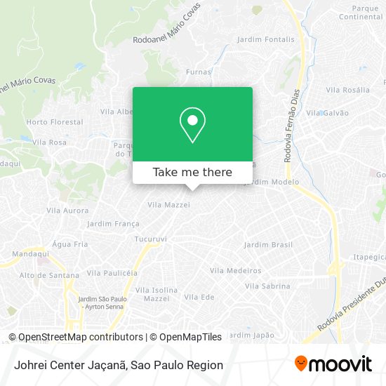 Johrei Center Jaçanã map