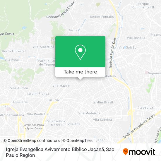 Igreja Evangelica Avivamento Biblico Jaçanã map