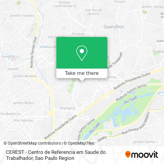CEREST - Centro de Referencia em Saude do Trabalhador map
