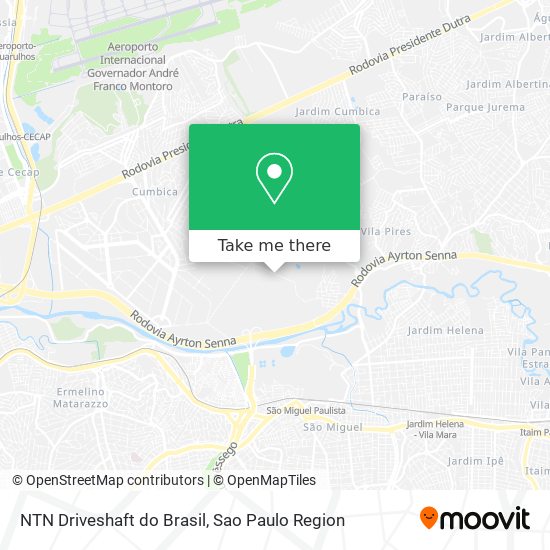 NTN Driveshaft do Brasil map