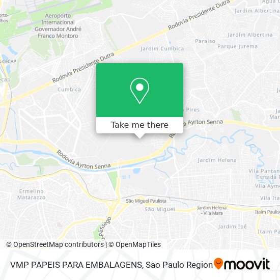VMP PAPEIS PARA EMBALAGENS map