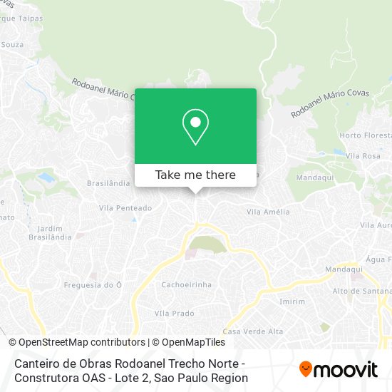 Canteiro de Obras Rodoanel Trecho Norte - Construtora OAS - Lote 2 map