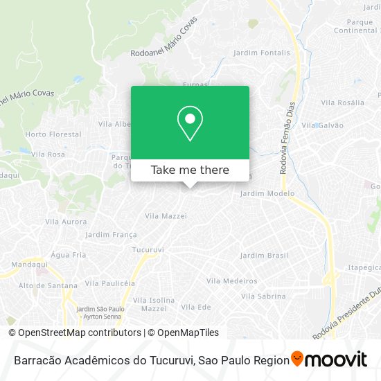 Barracão Acadêmicos do Tucuruvi map