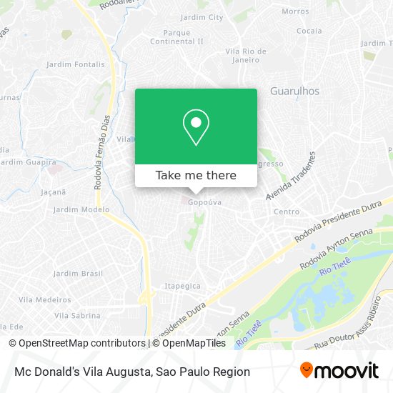 Mc Donald's Vila Augusta map