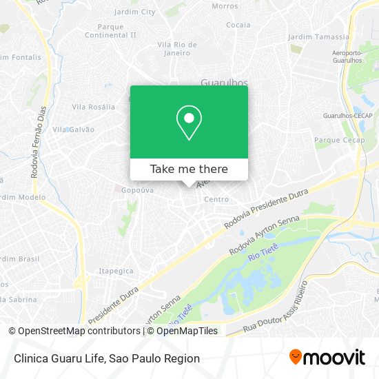 Clinica Guaru Life map