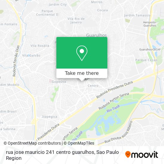 rua jose mauricio 241 centro guarulhos map