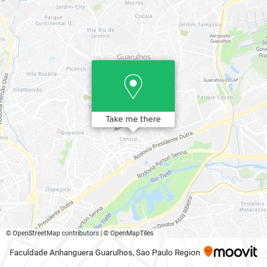Faculdade Anhanguera Guarulhos map