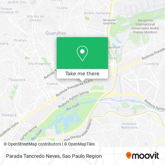 Parada Tancredo Neves map