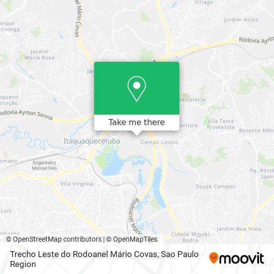 Trecho Leste do Rodoanel Mário Covas map