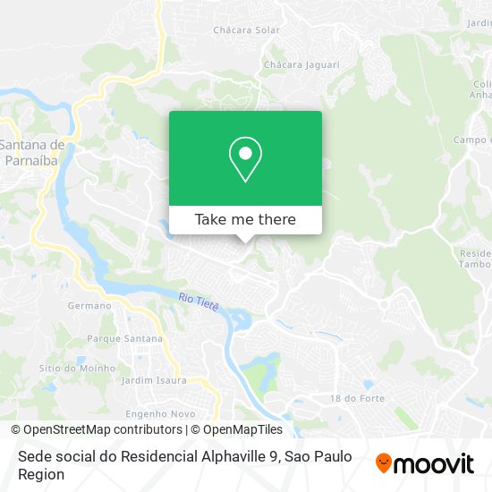 Sede social do Residencial Alphaville 9 map