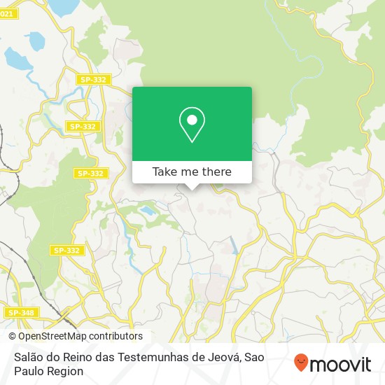 Mapa Salão do Reino das Testemunhas de Jeová