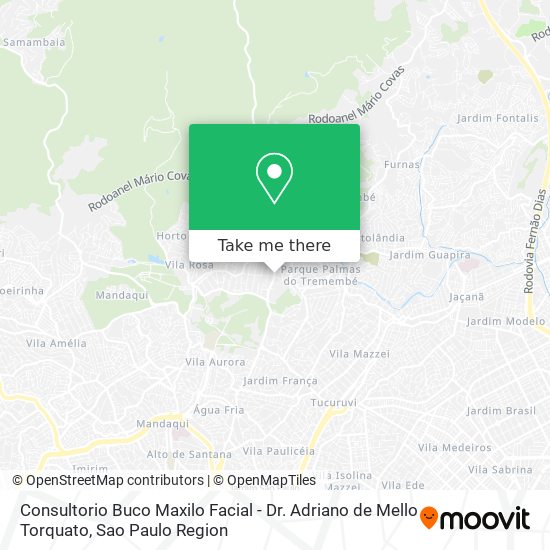Mapa Consultorio Buco Maxilo Facial - Dr. Adriano de Mello Torquato