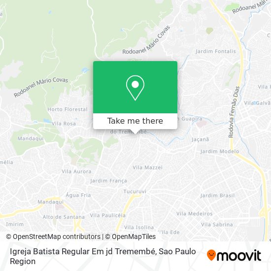 Igreja Batista Regular Em jd Tremembé map