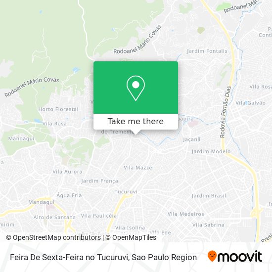 Feira De Sexta-Feira no Tucuruvi map